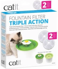 Catit Filters Triple Action 2 Pack - Kanttendrinkbak - 4 X 14.5 X 17.5 Cm Wit -Katten Hondenbenodigdheden Winkel 1004x1200 1
