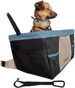 Kurgo Rover Booster Seat - Verhoogde Autostoel Met Eenvoudige Bevestiging Voor Kleine Honden Tot 13kg - Zwart/Blauw 30x40x20cm -Katten Hondenbenodigdheden Winkel 1014x1200