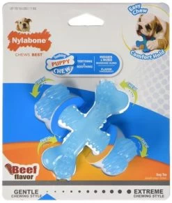 Nylabone Flexi Voor Honden Puppy Teething X Bone Beef Tot 11 Kg -Katten Hondenbenodigdheden Winkel 1017x1200