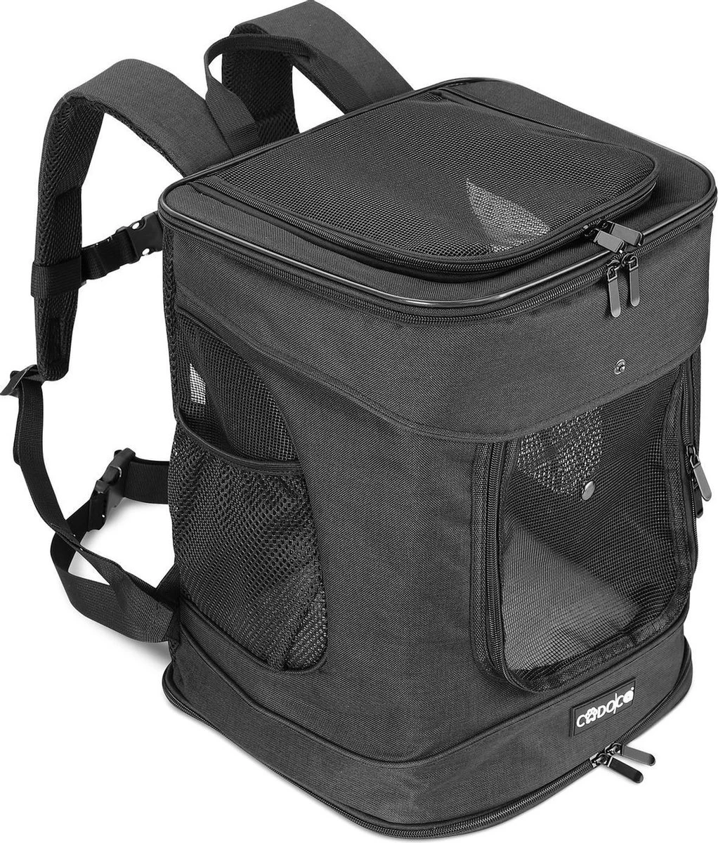 Cadoca Hondenrugzak - Tot 12kg Draagcomfort Verstelbaar - Zwart 3 Cadoca Hondenrugzak - Tot 12kg Draagcomfort Verstelbaar - Zwart