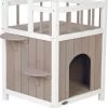 Trixie Kattenhuis Cat's Home Met Balkon Grijs / Wit - 45X65X45 CM -Katten Hondenbenodigdheden Winkel 1026x1200 1