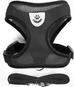 Merkloos Kattentuigje - Kattenharnas - Kattentuig Met Looplijn - Hondentuigje - Hondenharnas - Zwart - Maat L -Katten Hondenbenodigdheden Winkel 1026x1200