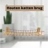 Be-Inspired® Houten Katten Brug – Katten Klimwand – Katten Klimmuur – Katten Muur – Katten Klim Plankjes – Huisdier – Hangmat – Wandmeubel Kat – Wandmontage – Duurzaam – 90 Cm -Katten Hondenbenodigdheden Winkel 1052x1200
