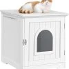 MEUBELEXPERT - Kattenhuis Kattenmand Wit Gesloten Kattentoilet Met Ingang En Handdoekhouder Kattenbak Kast Voor Katten Honden Huisdier 48,5 X 51 X 51,5 Cm Hout 2 MEUBELEXPERT - Kattenhuis Kattenmand Wit Gesloten Kattentoilet Met Ingang En Handdoekhouder Kattenbak Kast Voor Katten Honden Huisdier 48,5 X 51 X 51,5 Cm Hout -Katten Hondenbenodigdheden Winkel 1060x1200 1
