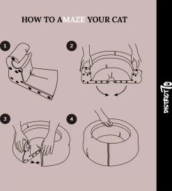 District 70 MAZE 3-in-1 Opvouwbare Kartonnen Kattenmand - Inclusief Catnip Balletje - Voor Slapen, Spelen En Krabben! -Katten Hondenbenodigdheden Winkel 1083x1200 2