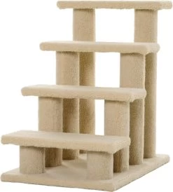 PawHut Dierentrap, Kattentrap, Hondentrap, Trap Voor Katten En Honden, 4 Treden, Beige, 63,5 X 43 X 60 Cm D30-006 -Katten Hondenbenodigdheden Winkel 1083x1200 4