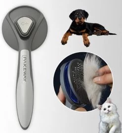 Merkloos Dierenborstel - Haarborstel Huisdieren - Borstel Voor Vacht Huisdier - Borstel Kat - Borstel Hond - Makkelijk Haar Verwijderen Met één Klik - Inclusief Speeltje - Kam Huisdier - Vachtverzorging - Massage -Katten Hondenbenodigdheden Winkel 1104x1200