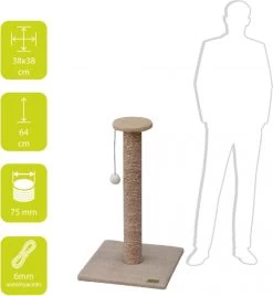 Ebi Harmony Natural - Krabpaal - Beige - 38 X 38 X 64 Cm -Katten Hondenbenodigdheden Winkel 1104x1200 3