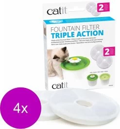 Catit Filters Triple Action 2 Pack - Kattendrinkbak - 4 X 4x14.5x17.5 Cm Wit -Katten Hondenbenodigdheden Winkel 1121x1200 6
