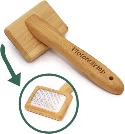 Pfotenolymp® Zachte Borstel Voor Katten - Kattenborstel / Kattenkam Van Bamboe - Bontborstel / Vachtborstel / Kattenhaarborstel - Bontkam Voor Vachtverzorging