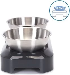 Nobleza Katten Voerbakjes - Ergonomische Dubbele Voerbak - Anti Braak Voerbak Voor Katten - Zwart - Dubbel - RVS -Katten Hondenbenodigdheden Winkel 1126x1200 1