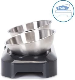 Nobleza Katten Voerbakjes - Ergonomische Dubbele Voerbak - Anti Braak Voerbak Voor Katten - Zwart - Dubbel - RVS -Katten Hondenbenodigdheden Winkel 1127x1200 2