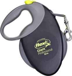 Flexi Giant Tape - Hondenriem - Zwart/Geel - L - 10 M - (<50 Kg) -Katten Hondenbenodigdheden Winkel 1128x1200