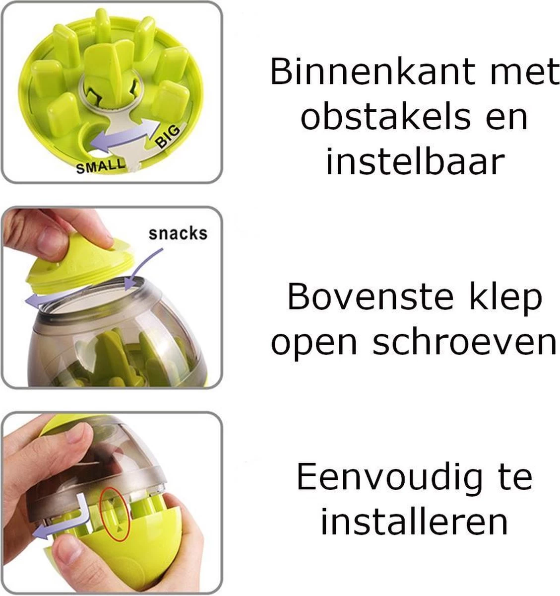 Mister Mill Speelbal - Honden Speelgoed Intelligentie - Voerbal - Snackbal Hond Kat – Interactieve Hond Kat - Voer EI 4 Mister Mill Speelbal - Honden Speelgoed Intelligentie - Voerbal - Snackbal Hond Kat – Interactieve Hond Kat - Voer EI - Afbeelding 2