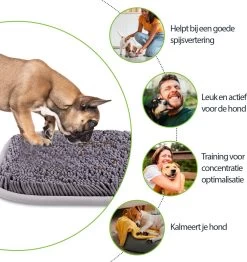 SNOOTS - Snuffelmat Hond - Snuffelmatten Voor Hond En Puppy - Honden Speelgoed Intelligentie - Agility Voor De Hond - Hondentraining - Denkspel Hond - Wasbaar Incl. Zuignappen -Katten Hondenbenodigdheden Winkel 1130x1200