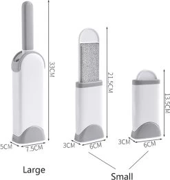 IGOODS - Pet Hair Remover - Hond & Kat Roller Brush - Dubbelzijdig Bont Ontharingsgereedschap Met Zelfreinigende Basis - Reismaatborstel - Voor Kleding - Bank - Tapijt - Autostoel GRIJS -Katten Hondenbenodigdheden Winkel 1133x1200
