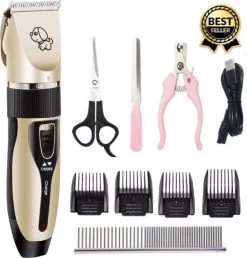 Complete Hondentondeuse Set - Draadloos Tondeuse - Scheerapparaat Voor Je Hond Of Kat - Huisdier Trimmer - Professionele Dierentondeuse - Dieren Verzorging -
