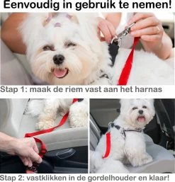 Hondenriem Autogordel Hondentuig Hondengordel Verstelbaar - Rood 15 Hondenriem Autogordel Hondentuig Hondengordel Verstelbaar - Rood -Katten Hondenbenodigdheden Winkel 1154x1200