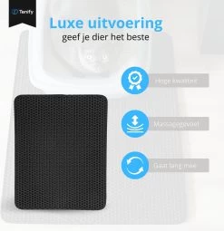 Tenify Kattenbakmat + Extra Kattenbak Schepje - 40 X 50 Cm - Waterdicht - Dubbele Laag - Honingraatstructuur - Uitloopmat - Mat -Katten Hondenbenodigdheden Winkel 1164x1200 5