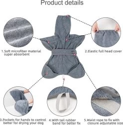 Super Absorberende Honden Badjas Grijs Maat L 14 Super Absorberende Honden Badjas Grijs Maat L -Katten Hondenbenodigdheden Winkel 1178x1200 3