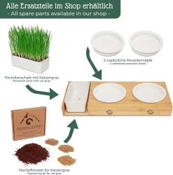 Pfotenolymp® Voederstation Met Kattengras Voor Katten - Porseleinen Kattenbak/Voedingsbak - Verhoogde Kom Set Met Kattengrasbak - Voerbak Hoog 10 Pfotenolymp® Voederstation Met Kattengras Voor Katten - Porseleinen Kattenbak/Voedingsbak - Verhoogde Kom Set Met Kattengrasbak - Voerbak Hoog -Katten Hondenbenodigdheden Winkel 1184x1200 10