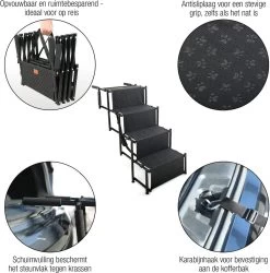 Bella & Balu Hondentrap - De Gewrichtsvriendelijke Helling Voor Uw Huisdier I Opvouwbare Instaphulp Met Vier Treden Voor Comfortabel Op- En Afstappen Voor Binnen En Buiten -Katten Hondenbenodigdheden Winkel 1186x1200 1