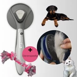Merkloos Dierenborstel - Haarborstel Huisdieren - Borstel Voor Vacht Huisdier - Borstel Kat - Borstel Hond - Makkelijk Haar Verwijderen Met één Klik - Inclusief Speeltje - Kam Huisdier - Vachtverzorging - Massage -Katten Hondenbenodigdheden Winkel 1192x1200 2