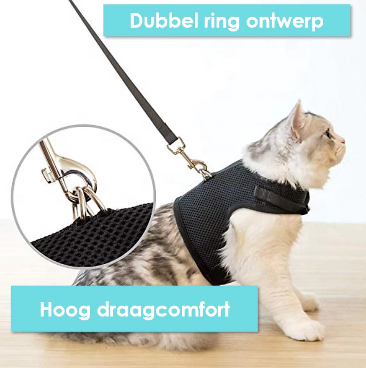 Kattentuigje Met Leiband Riem Kattenharnas Paars Maat M Kat & Kitten - Dieren Kattenriem - Cat Leash - Halsomvang 20 Tot 26cm - Borstomvang 30 Tot 34cm - Zootic® 10 Kattentuigje Met Leiband Riem Kattenharnas Paars Maat M Kat & Kitten - Dieren Kattenriem - Cat Leash - Halsomvang 20 Tot 26cm - Borstomvang 30 Tot 34cm - Zootic® - Afbeelding 8