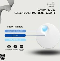 Omara Geurverdrijver – Kattenbak Geurverdrijver – 2023 Model- Oplaadbaar – 100% Krasvrij- Geurverwijderaar- Slimme Sensor -Katten Hondenbenodigdheden Winkel 1195x1200 3