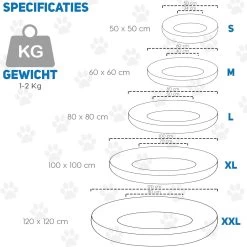 Pawzle Hondenmand - Donut Hondenkussen - Kattenmand - Bed Voor Honden & Katten - Wasbaar - 120cm - Zwart -Katten Hondenbenodigdheden Winkel 1199x1200 11