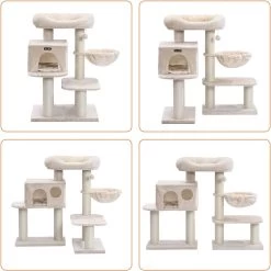 Songmics PCT01M Krabpaal Met XXL-uitkijkplatform, Liggend Hol, Grote Knuffelgrot, Verstelbare Elementen, Extra Dikke Stammen Volledig Gewikkeld In Sisal, Stabiel, Beige 17 Songmics PCT01M Krabpaal Met XXL-uitkijkplatform, Liggend Hol, Grote Knuffelgrot, Verstelbare Elementen, Extra Dikke Stammen Volledig Gewikkeld In Sisal, Stabiel, Beige -Katten Hondenbenodigdheden Winkel 1199x1200 15