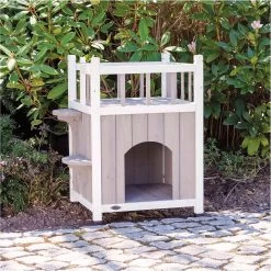 Trixie Kattenhuis Cat's Home Met Balkon Grijs / Wit - 45X65X45 CM -Katten Hondenbenodigdheden Winkel 1199x1200 18