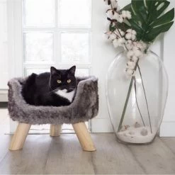 District 70 NORDIC - Luxe Kattenmand Op Pootjes - 40x30x25cm In Silver - Silver -Katten Hondenbenodigdheden Winkel 1199x1200 3