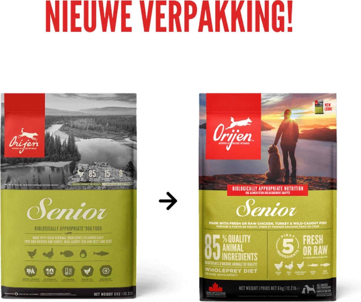 Orijen Whole Prey Senior Dog - Kip & Kalkoen - Hondenvoer - 11.4 Kg 19 Orijen Whole Prey Senior Dog - Kip & Kalkoen - Hondenvoer - 11.4 Kg - Afbeelding 17