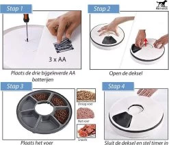 PetFriends Automatische Voerbak Voor Hond En Kat - Incl. Batterijen - Voerautomaat Met 6 Compartimenten - 24 Uurs Timer - Elektrische Voederbak -Katten Hondenbenodigdheden Winkel 1200x1028 2