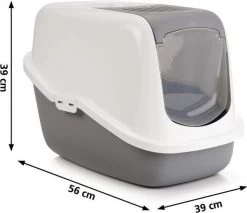 Savic Kattenbak Nestor - Medium -Katten Hondenbenodigdheden Winkel 1200x1035 1