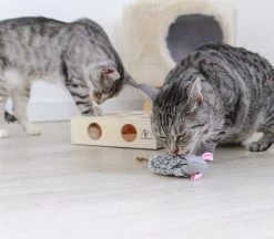 Pfotenolymp® Interactief Kattenspeelgoed / Speeldoos Met Speelballen & Speelmuis - Houten Speelgoed Voor Katten - Mollenspel / Vangspel / Jachtspel -Katten Hondenbenodigdheden Winkel 1200x1051