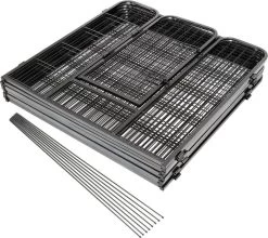 Merkloos Premium Puppyren - 80 Cm Hoog - 640 Cm Omtrek - Hondenren - Hondenhok - Grijs Hamerslag -Katten Hondenbenodigdheden Winkel 1200x1069