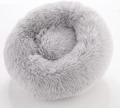 Donut Hondenmand - Zacht Pluche Hondenmanden - Antislip - Fluffy En Rond Donutmand - 100cm - Lichtgrijs -Katten Hondenbenodigdheden Winkel 1200x1073 1