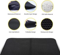 Nobleza Kattenbakmat - Kattenmat Met Filter - Kattenbak Accessoires - Grit Opvanger - 3 Lagen - Waterdicht - 60x45 Cm - Opvouwbaar - Zwart -Katten Hondenbenodigdheden Winkel 1200x1108 2