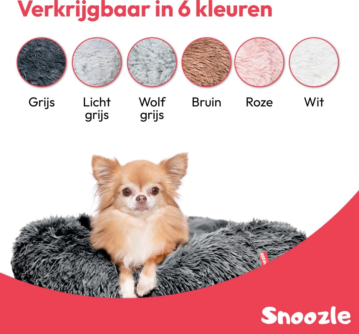 Snoozle Donut Hondenmand - Zacht En Luxe Hondenkussen - Wasbaar - Fluffy - Hondenmanden - 50cm - Grijs 8 Snoozle Donut Hondenmand - Zacht En Luxe Hondenkussen - Wasbaar - Fluffy - Hondenmanden - 50cm - Grijs - Afbeelding 6