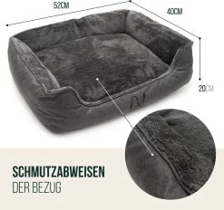 Happilax Wasbaar Hondenbed Met Omkeerbaar Kussen, Hondenmand Voor Kleine Honden, S - Grijs, Puppies Of Katten -Katten Hondenbenodigdheden Winkel 1200x1126 1