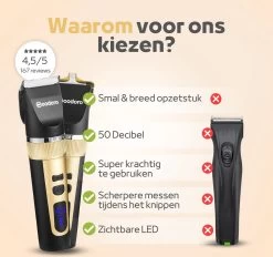 Woodoro Professionele 2-in-1 Hondentondeuse Voor Dikke Vacht – Draadloze Honden Tondeuse & Hondentrimmer – Stille Tondeuse Katten & Honden Trimset -Katten Hondenbenodigdheden Winkel 1200x1126