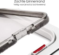 Merkloos Kattenluik - Inclusief Tunnel - 4 Vergendelingsstanden - Wit - Waterdicht - 23 X 25 X 5.5 Cm -Katten Hondenbenodigdheden Winkel 1200x1129 2