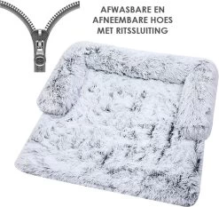 Zootic Fluffy Hondenkussen Hondenmand Hondenbed - Grijs 100 X 90 Cm -Katten Hondenbenodigdheden Winkel 1200x1132 3