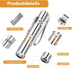 DOWO® - Laserpen - USB Oplaadbaar - Kattenspeeltjes - 7 Verschillende Standen - Laserlampje - RVS Zilver - Laser Pointer 13 DOWO® - Laserpen - USB Oplaadbaar - Kattenspeeltjes - 7 Verschillende Standen - Laserlampje - RVS Zilver - Laser Pointer -Katten Hondenbenodigdheden Winkel 1200x1133 3