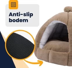 MIRO Katten Huis - Kattenhuizen - Kattenhok - Kattenmand - Dierenhuis - Extra Zacht - Bruin -Katten Hondenbenodigdheden Winkel 1200x1140 10