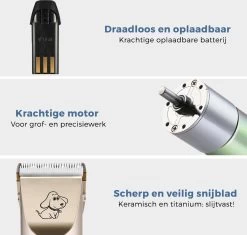 LifeGoods Hondentondeuse - Voor Katten En Honden - Complete Set - 5 Standen - Draadloos - Oplaadbaar - Goud/Zwart -Katten Hondenbenodigdheden Winkel 1200x1143 5