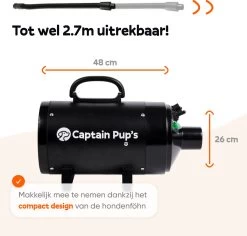 Captain Pup's Professionele Hondenföhn Met 4 Opzetstukken - Bijgeleverde Hondenborstel - Waterblazer Voor Honden - Zwart -Katten Hondenbenodigdheden Winkel 1200x1145 1
