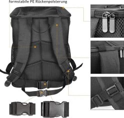 Cadoca Hondenrugzak - Tot 12kg Draagcomfort Verstelbaar - Zwart 26 Cadoca Hondenrugzak - Tot 12kg Draagcomfort Verstelbaar - Zwart -Katten Hondenbenodigdheden Winkel 1200x1151